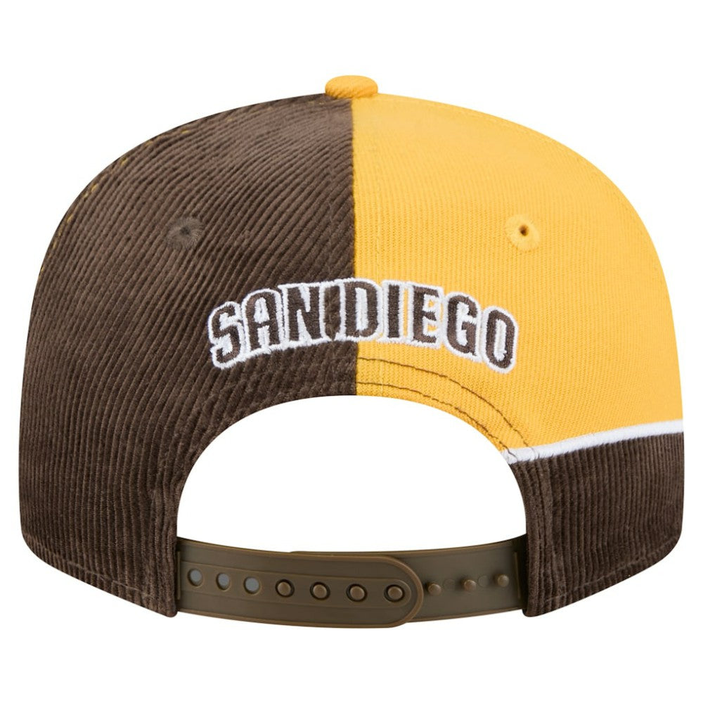 San Diego Padres New Era Retro Split Corduroy Snapback Hat Clearance