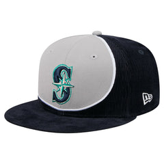 Seattle Mariners New Era Retro Split Corduroy Snapback Hat Clearance
