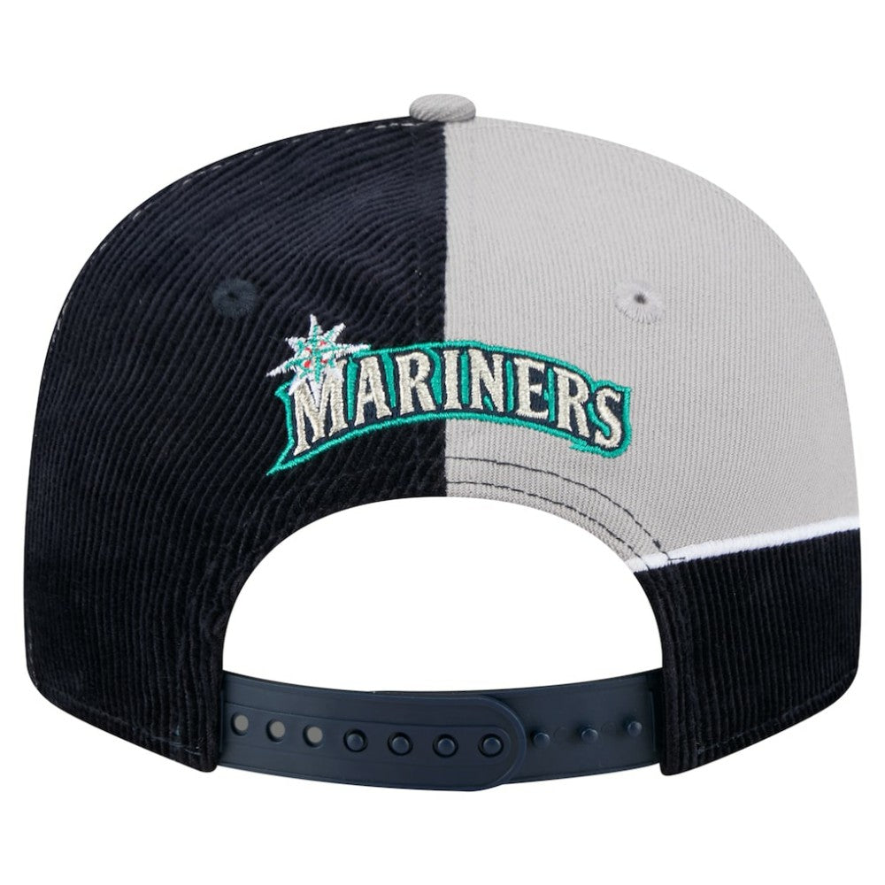 Seattle Mariners New Era Retro Split Corduroy Snapback Hat Clearance