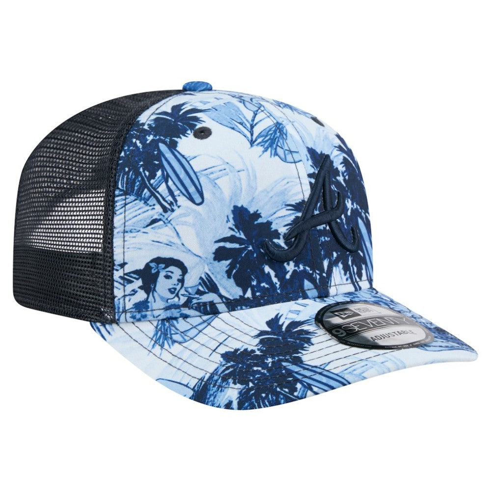 Atlanta Braves New Era Hula Trucker 9SEVENTY Adjustable Hat for sale