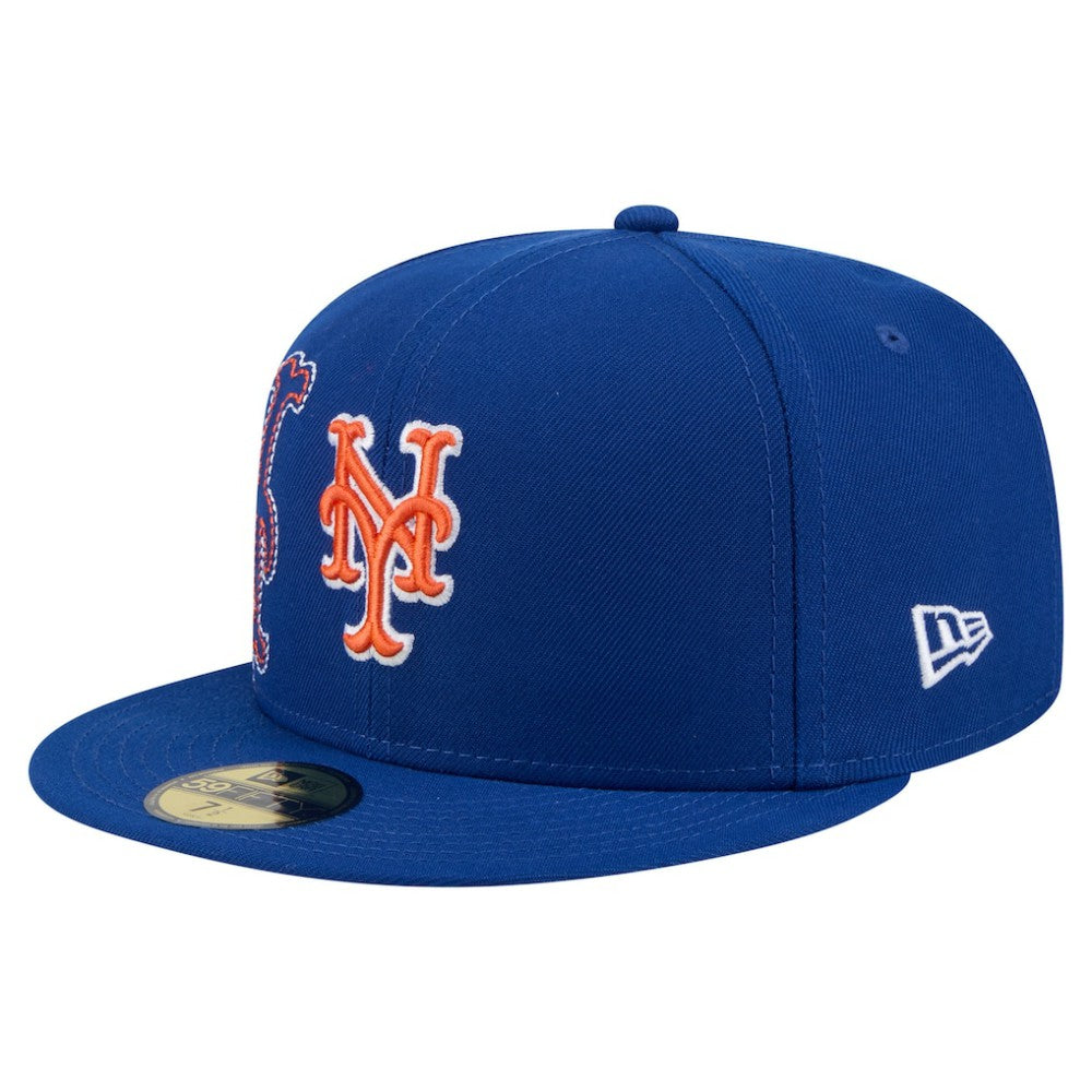 New York Mets New Era Yarn Stitch 59FIFTY Fitted Hat Lifestyle
