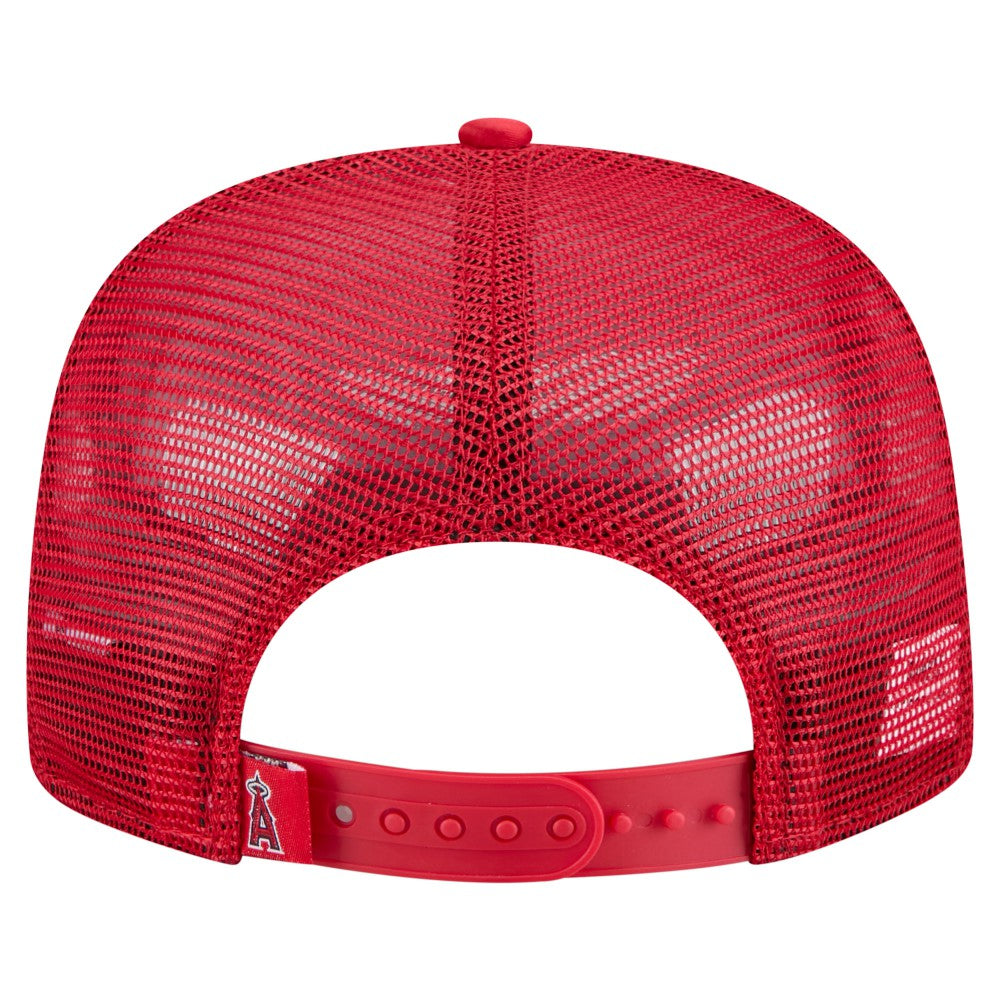 Los Angeles Angels New Era Retro Satin Script Golfer Adjustable Hat for sale