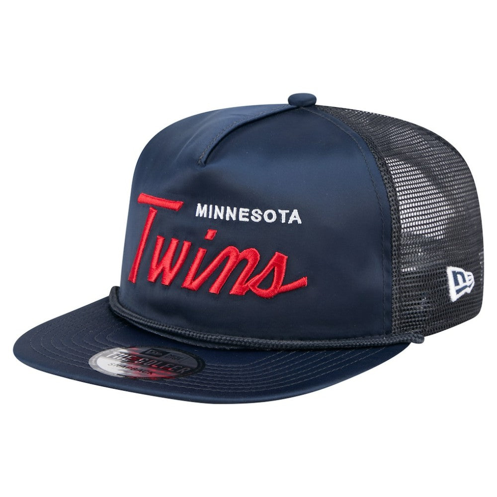 Minnesota Twins New Era Retro Satin Script Golfer Adjustable Hat for sale