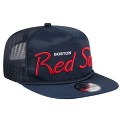 Boston Red Sox New Era Retro Satin Script Golfer Adjustable Hat discount