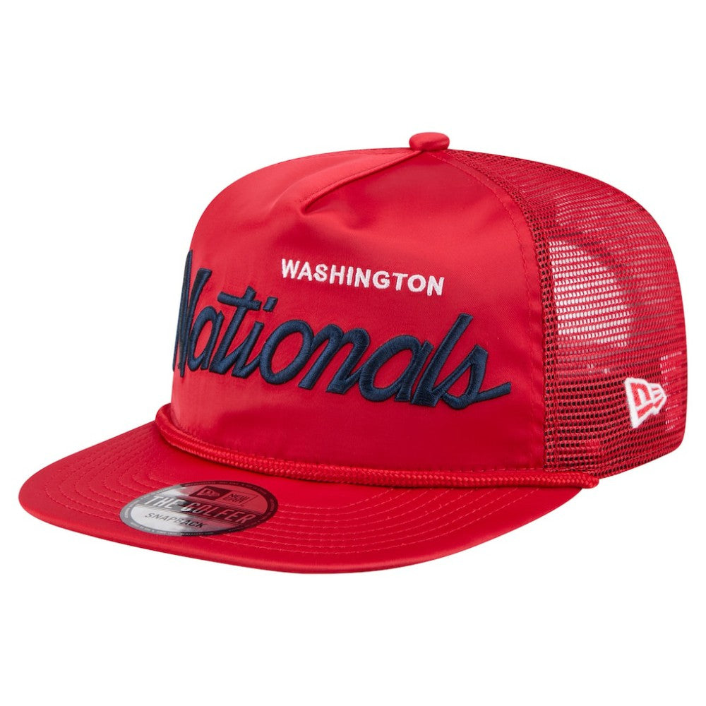 Washington Nationals New Era Retro Satin Script Golfer Adjustable Hat Online