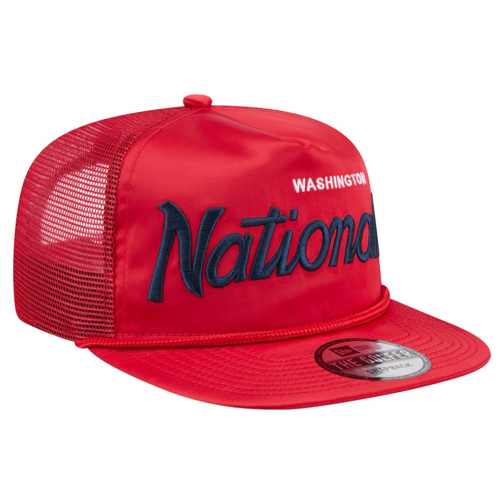 Washington Nationals New Era Retro Satin Script Golfer Adjustable Hat Online