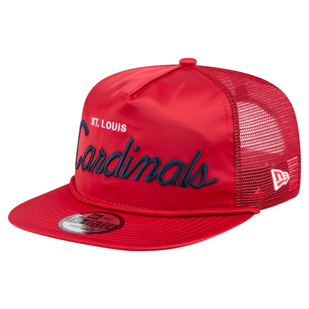 St. Louis Cardinals New Era Retro Satin Script Golfer Adjustable Hat Lifestyle