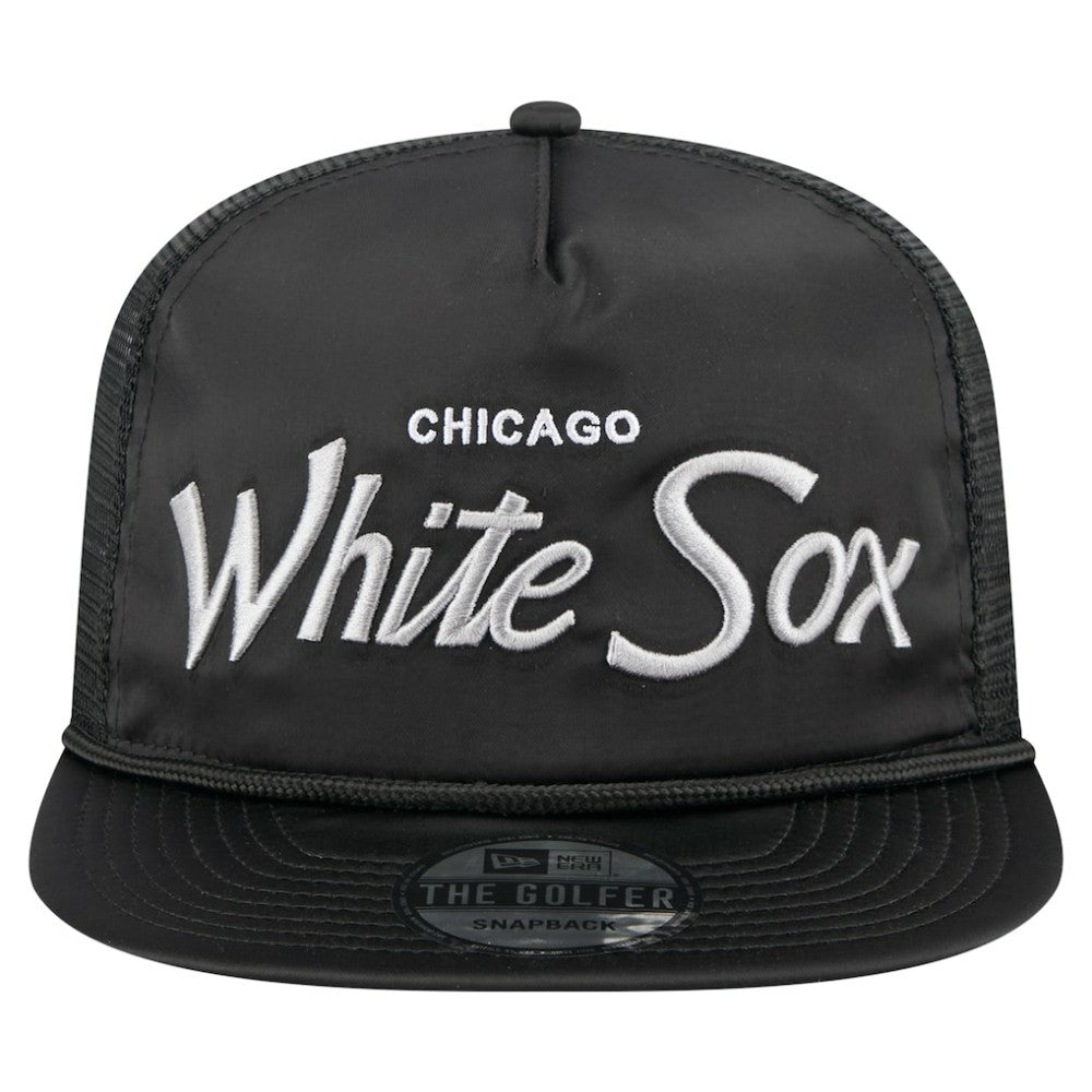 Chicago White Sox New Era Retro Satin Script Golfer Adjustable Hat Online