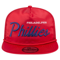 Philadelphia Phillies New Era Retro Satin Script Golfer Adjustable Hat Online