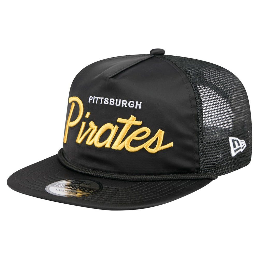 Pittsburgh Pirates New Era Retro Satin Script Golfer Adjustable Hat Online