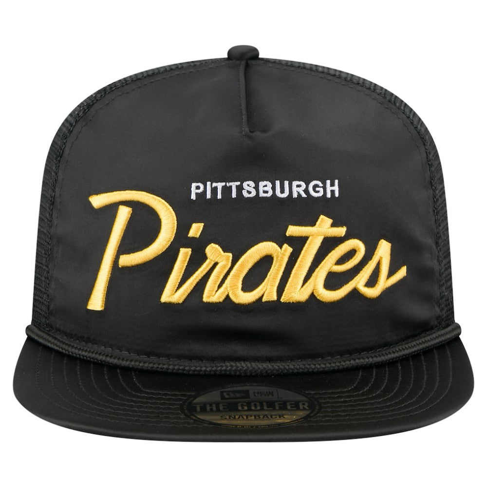 Pittsburgh Pirates New Era Retro Satin Script Golfer Adjustable Hat Online