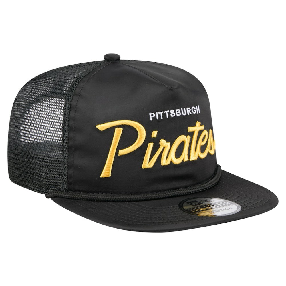 Pittsburgh Pirates New Era Retro Satin Script Golfer Adjustable Hat Online