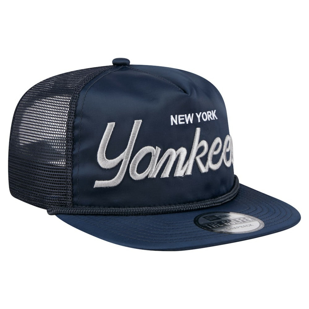 New York Yankees New Era Retro Satin Script Golfer Adjustable Hat Lifestyle