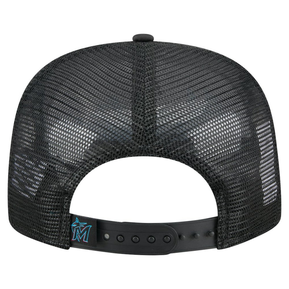 Miami Marlins New Era Retro Satin Script Golfer Adjustable Hat Online