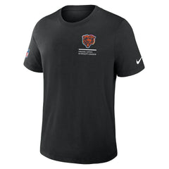 Chicago Bears Tall 2025 NFL Crucial Catch Tri-Blend Dri-FIT T-Shirt Black - Nike