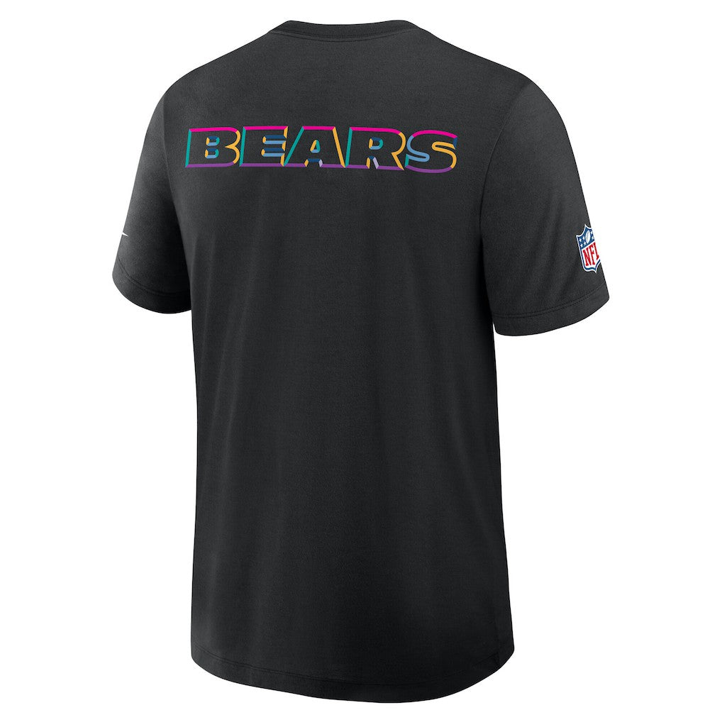 Chicago Bears Tall 2025 NFL Crucial Catch Tri-Blend Dri-FIT T-Shirt Black - Nike
