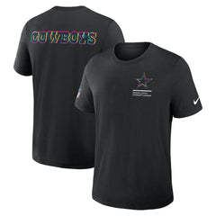 Dallas Cowboys Tall 2025 NFL Crucial Catch Tri-Blend Dri-FIT T-Shirt Black - Nike