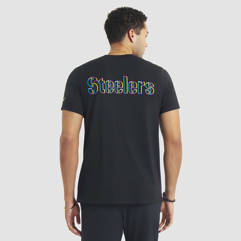 Pittsburgh Steelers Tall 2025 NFL Crucial Catch Tri-Blend Dri-FIT T-Shirt Black - Nike