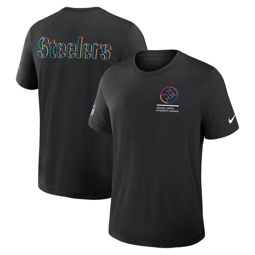 Pittsburgh Steelers Tall 2025 NFL Crucial Catch Tri-Blend Dri-FIT T-Shirt Black - Nike