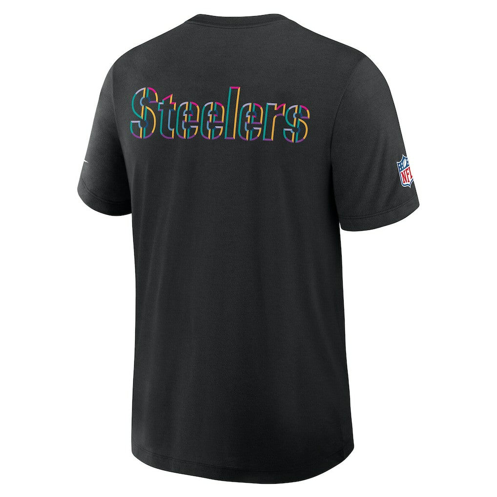 Pittsburgh Steelers Tall 2025 NFL Crucial Catch Tri-Blend Dri-FIT T-Shirt Black - Nike