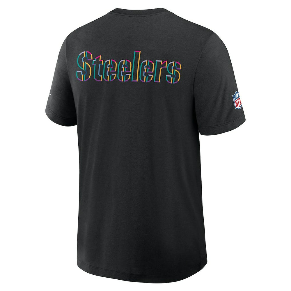 Pittsburgh Steelers Tall 2025 NFL Crucial Catch Tri-Blend Dri-FIT T-Shirt Black - Nike