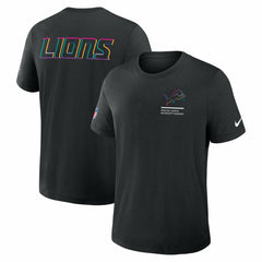 Detroit Lions Tall 2025 NFL Crucial Catch Tri-Blend Dri-FIT T-Shirt Black - Nike