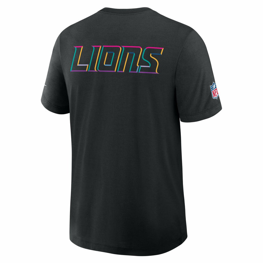 Detroit Lions Tall 2025 NFL Crucial Catch Tri-Blend Dri-FIT T-Shirt Black - Nike