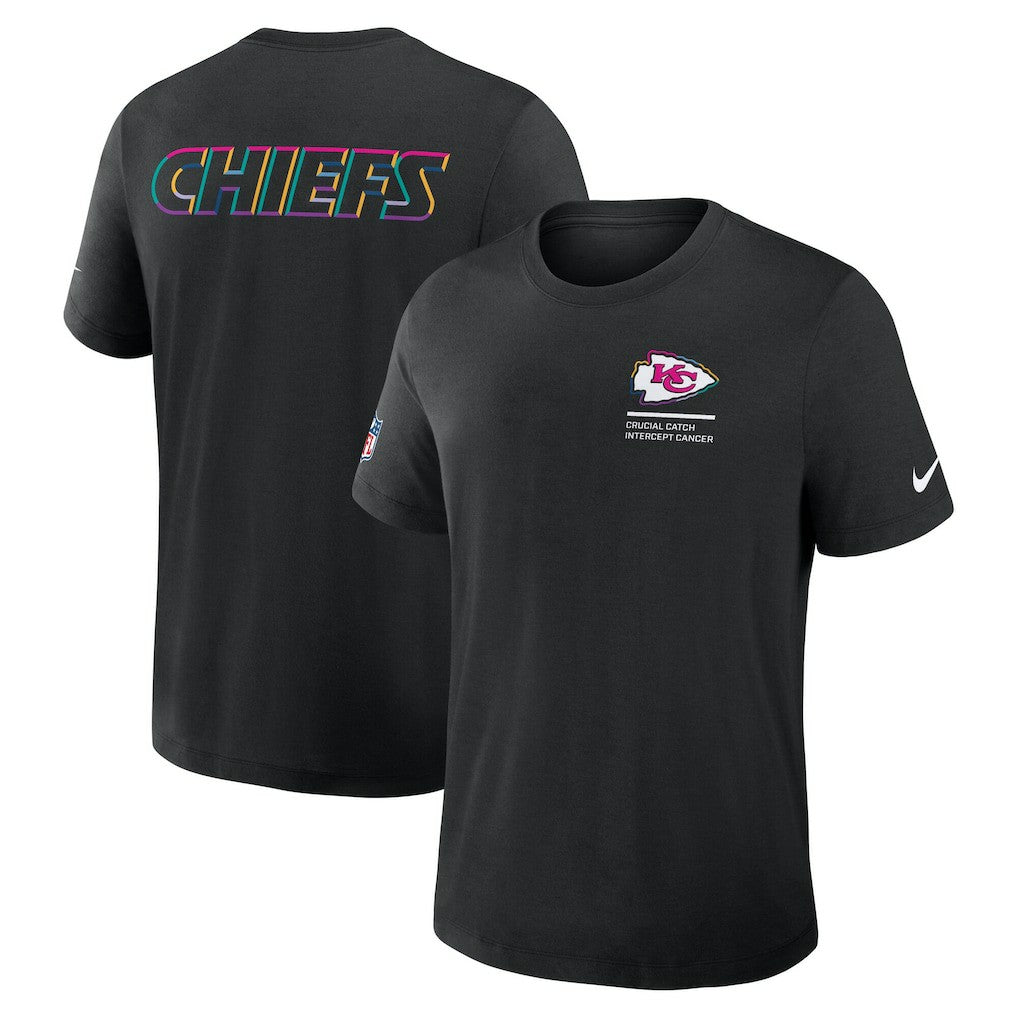 Kansas City Chiefs Tall 2025 NFL Crucial Catch Tri-Blend Dri-FIT T-Shirt Black - Nike