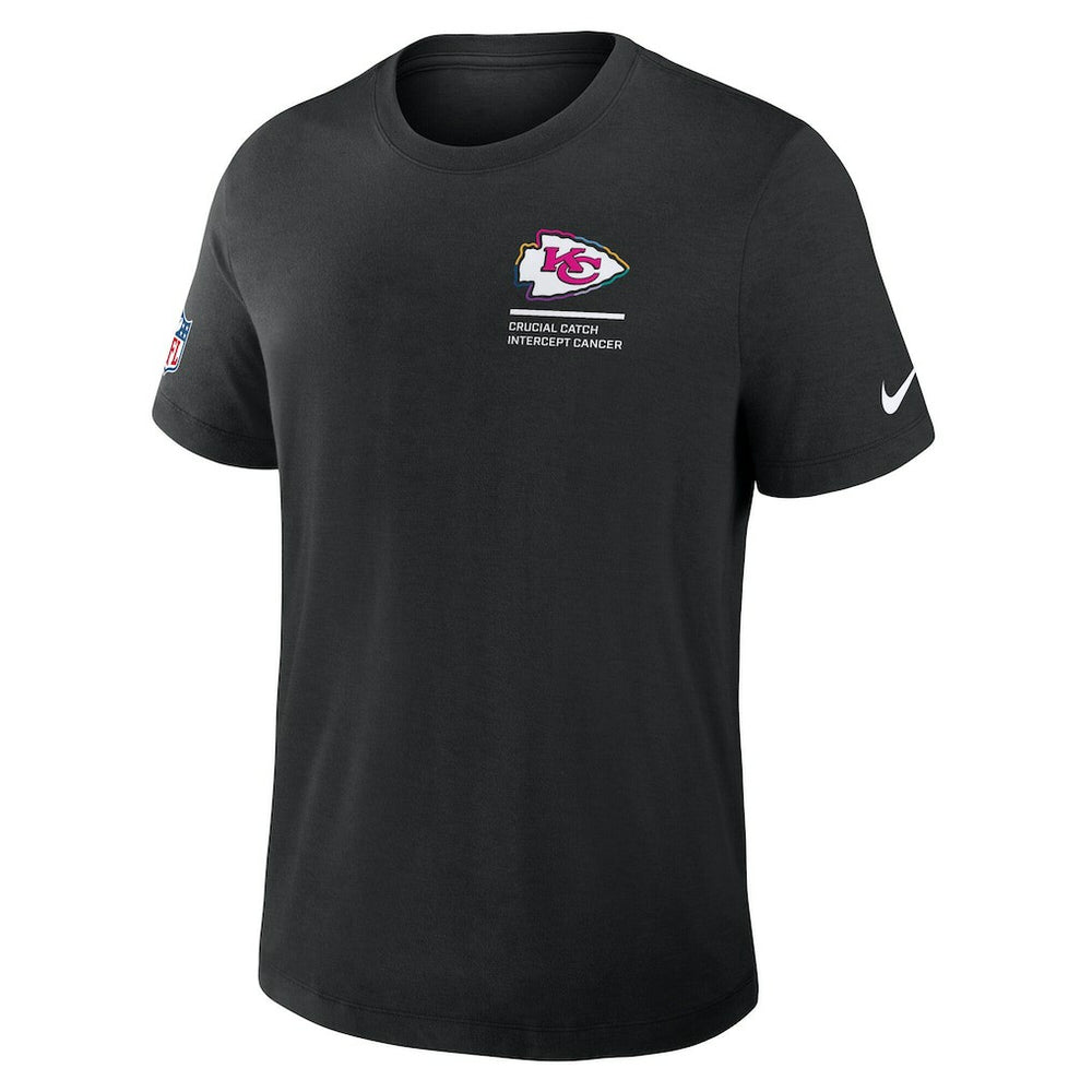Kansas City Chiefs Tall 2025 NFL Crucial Catch Tri-Blend Dri-FIT T-Shirt Black - Nike