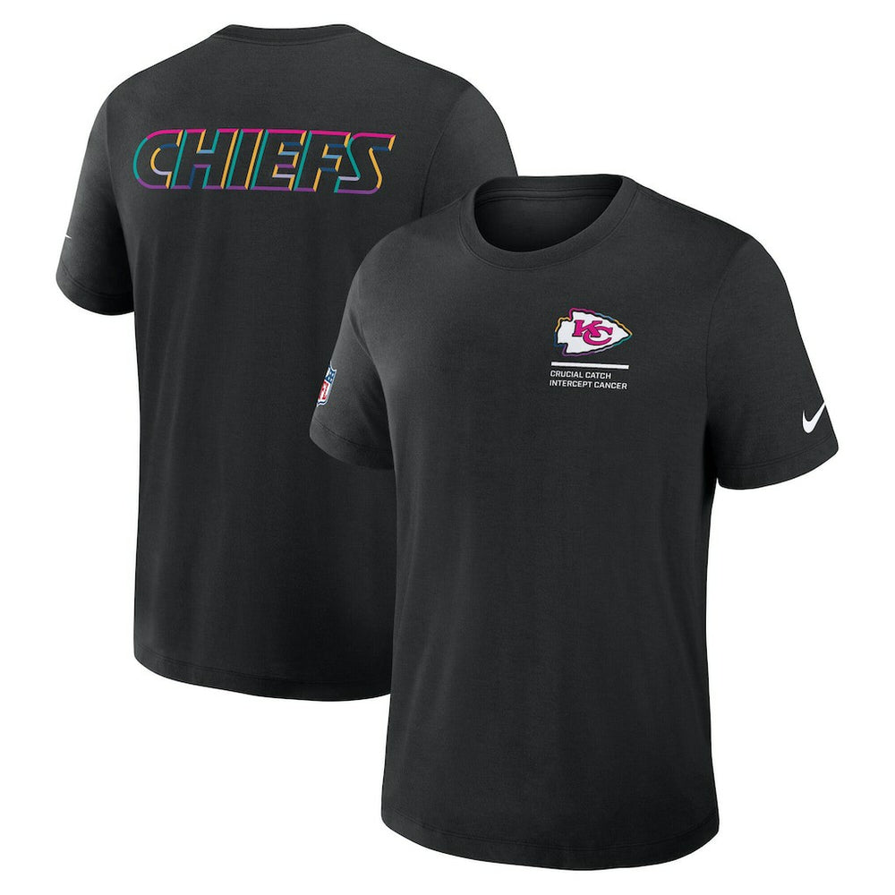 Kansas City Chiefs Tall 2025 NFL Crucial Catch Tri-Blend Dri-FIT T-Shirt Black - Nike