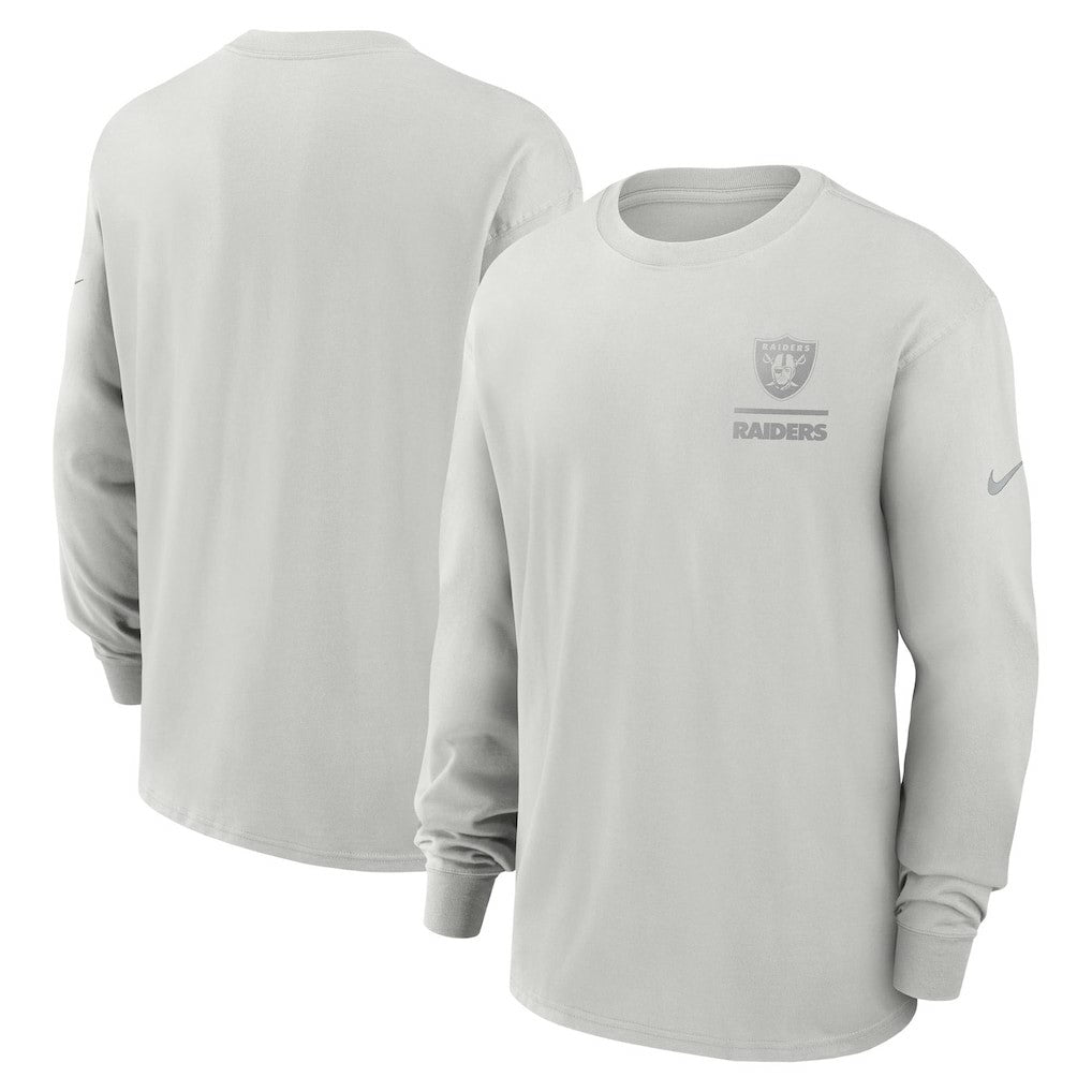 Las Vegas Raiders Essential Heavy Max90 Long Sleeve T-Shirt Gray - Nike