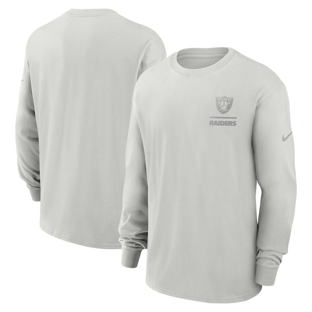 Las Vegas Raiders Essential Heavy Max90 Long Sleeve T-Shirt Gray - Nike