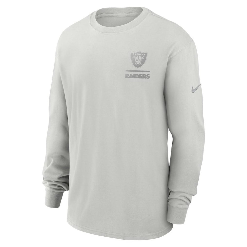 Las Vegas Raiders Essential Heavy Max90 Long Sleeve T-Shirt Gray - Nike