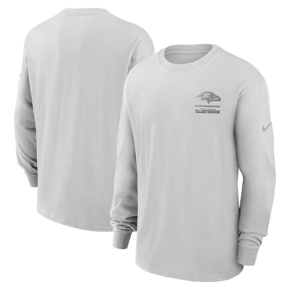 Baltimore Ravens Essential Heavy Max90 Long Sleeve T-Shirt Gray - Nike
