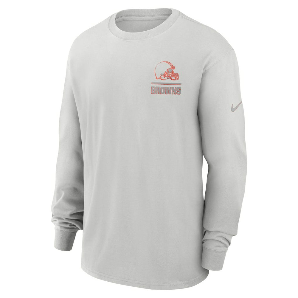 Cleveland Browns Essential Heavy Max90 Long Sleeve T-Shirt Gray - Nike