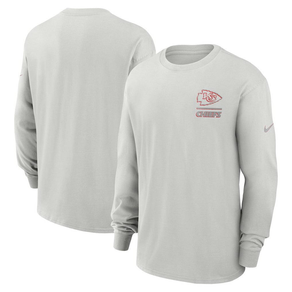 Kansas City Chiefs Essential Heavy Max90 Long Sleeve T-Shirt Gray - Nike