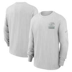 Green Bay Packers Essential Heavy Max90 Long Sleeve T-Shirt Gray - Nike