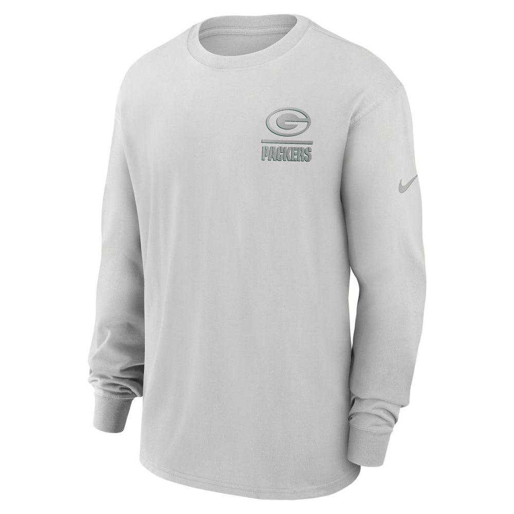 Green Bay Packers Essential Heavy Max90 Long Sleeve T-Shirt Gray - Nike