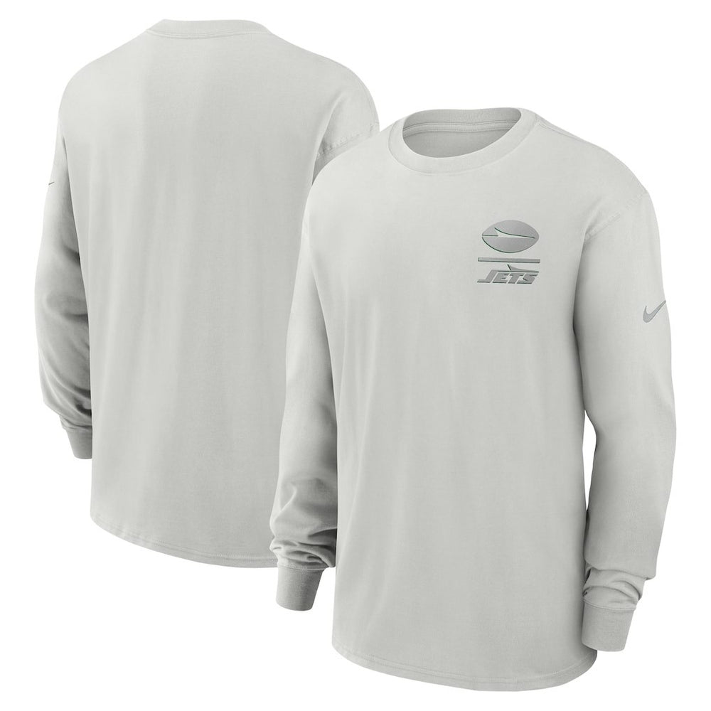 New York Jets Essential Heavy Max90 Long Sleeve T-Shirt Gray - Nike