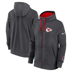 Kansas City Chiefs Primetime Club Full-Zip Hoodie Anthracite - Nike
