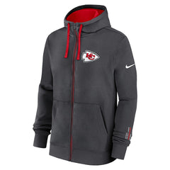 Kansas City Chiefs Primetime Club Full-Zip Hoodie Anthracite - Nike