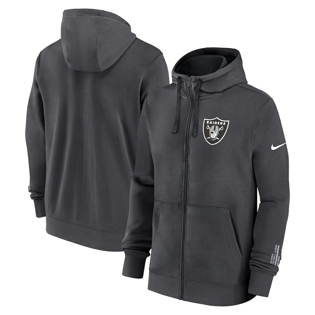 Las Vegas Raiders Primetime Club Full-Zip Hoodie Anthracite - Nike