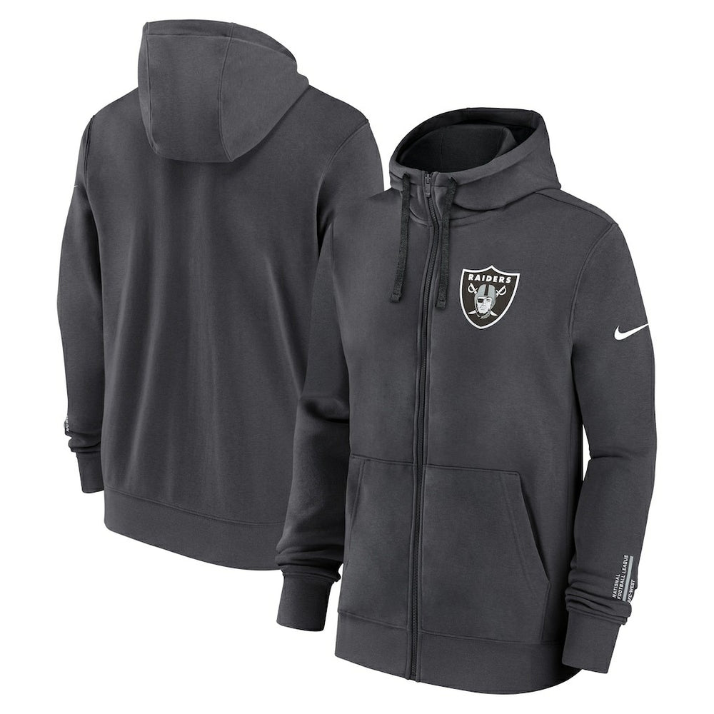 Las Vegas Raiders Primetime Club Full-Zip Hoodie Anthracite - Nike