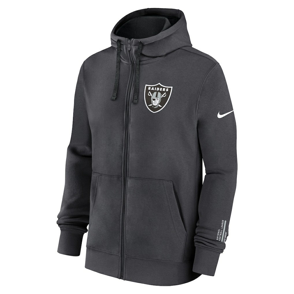 Las Vegas Raiders Primetime Club Full-Zip Hoodie Anthracite - Nike