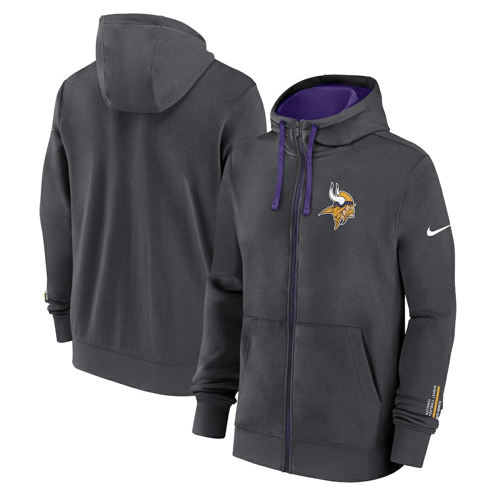 Minnesota Vikings Primetime Club Full-Zip Hoodie Anthracite - Nike