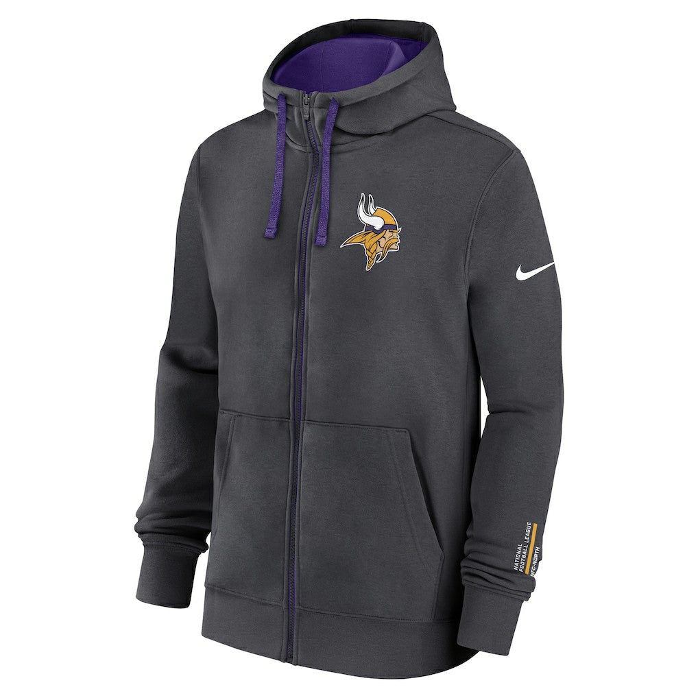 Minnesota Vikings Primetime Club Full-Zip Hoodie Anthracite - Nike
