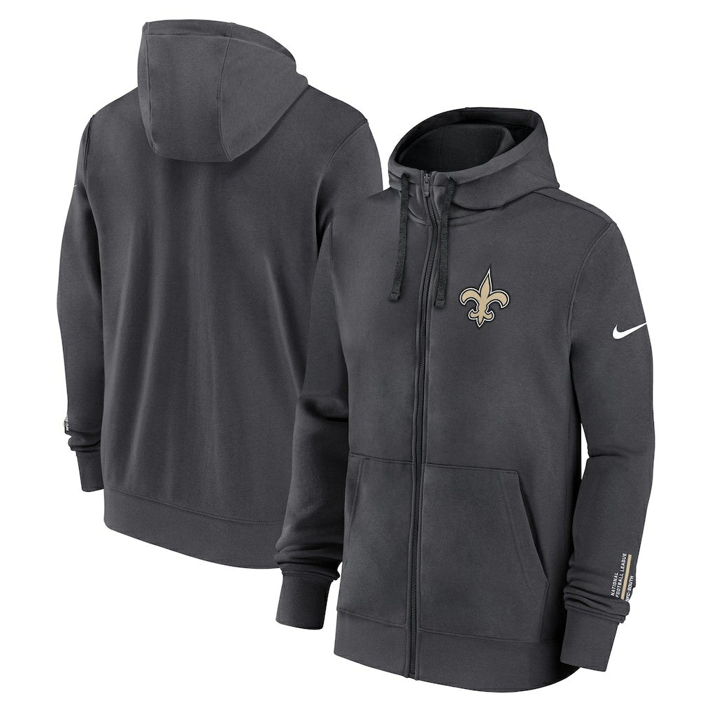 New Orleans Saints Primetime Club Full-Zip Hoodie Anthracite - Nike