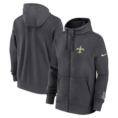 New Orleans Saints Primetime Club Full-Zip Hoodie Anthracite - Nike