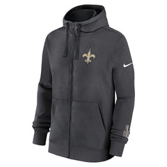 New Orleans Saints Primetime Club Full-Zip Hoodie Anthracite - Nike