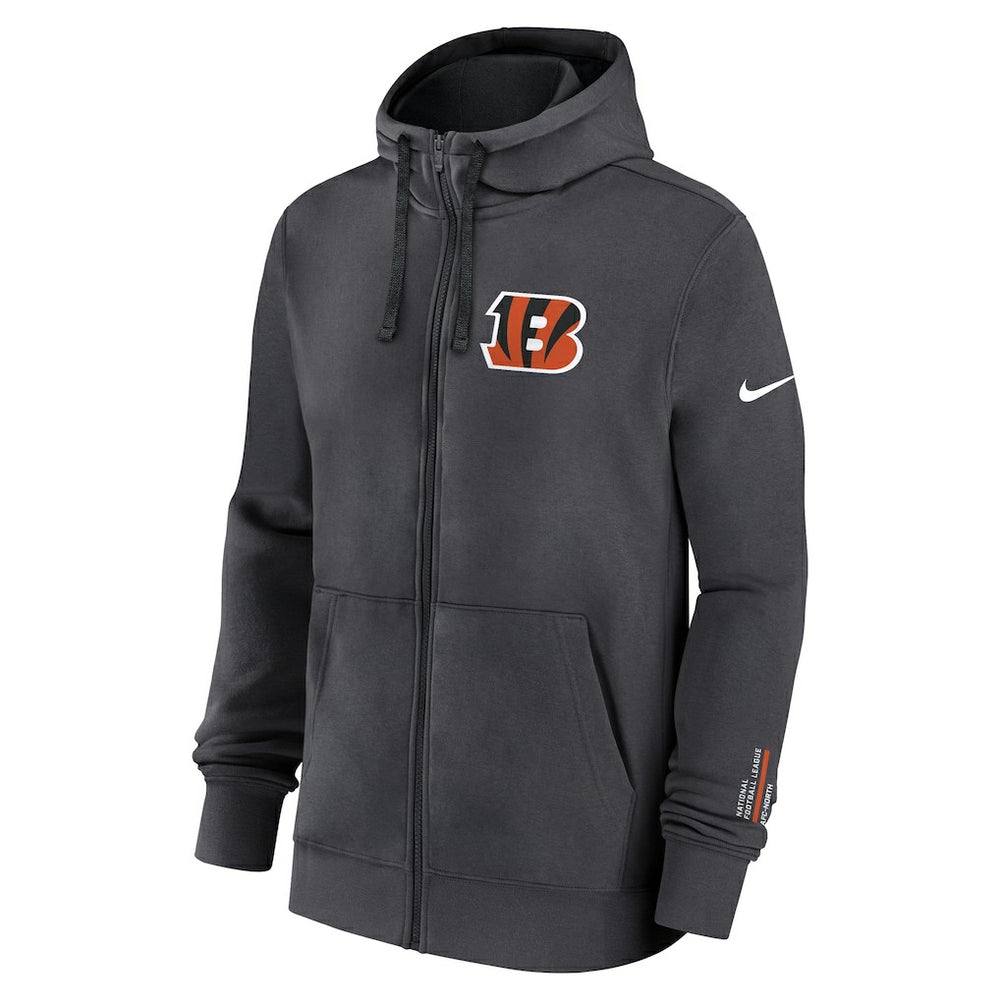 Cincinnati Bengals Primetime Club Full-Zip Hoodie Anthracite - Nike